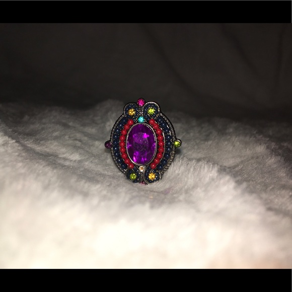 Colorful adjustable ring - Picture 1 of 2